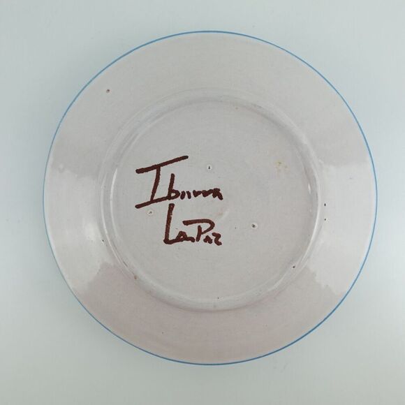 Mexican Colorful Pottery Art Covered Butter Cheese Dish Signed By The Artist - Picture 8 of 12